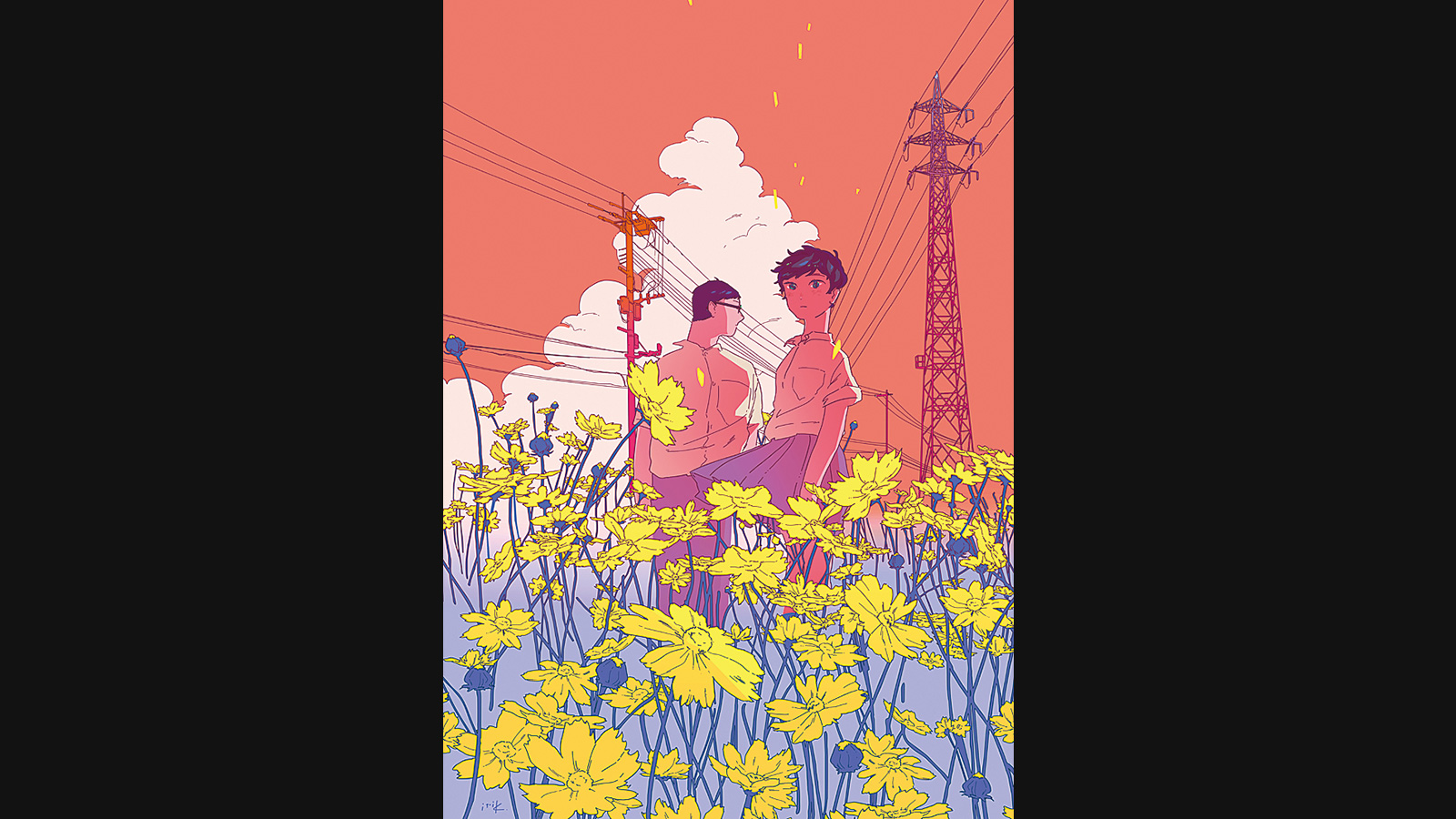 花と頬